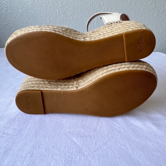 Coach Primrose leather upper espadrille wedge sandals - Picture 8 of 12
